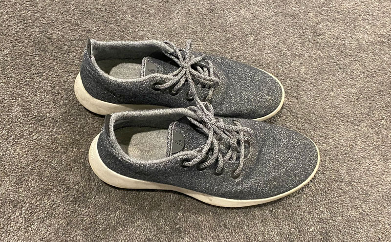 my sustainable shoes - allbirds wool runners.