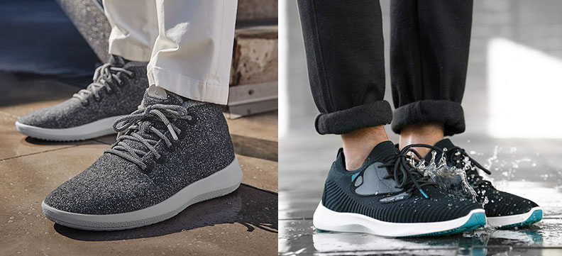 Allbirds vs Vessi waterproof shoes and brand comparison