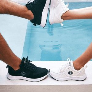 NAE white and black vegan sneakers