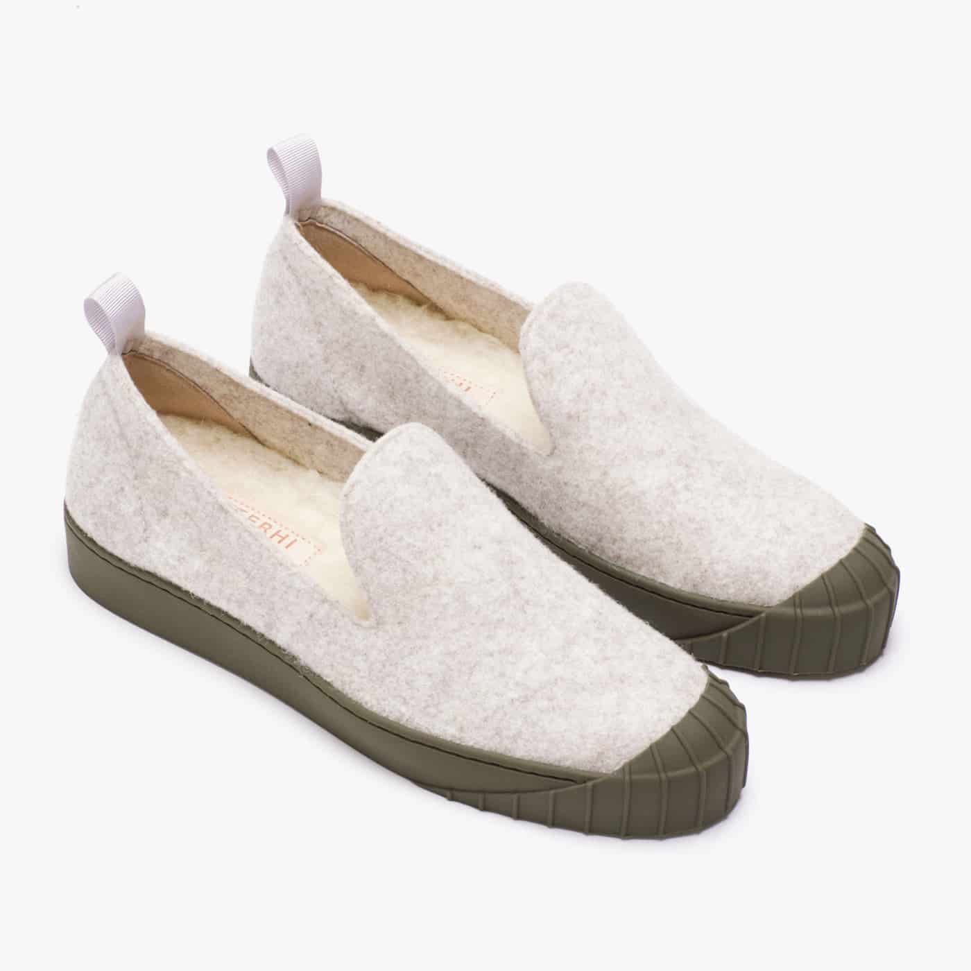 EMMI REWOOL SLIP-ON ICE - Terhi Polkki slip on shoes made from recycled materials